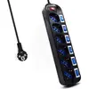 Image de Ewent EW3851, 6 prises AC/prises AC, Type F, Type L, 220 V, 10 A, 3500 W, Noir