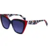 Image de Liu Jo Femme Liu Jo LJ784S 435 Lunettes de soleil Acétate Bleu Bleu Papillon Normale Ombré