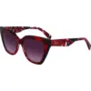 Image de Liu Jo Femme Liu Jo LJ784S 620 Lunettes de soleil Acétate Rouge Violet Papillon Normale Ombré