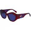 Image de LIU JO LJ786S 665 RED BLUE TORTOISE 54/18/135 FEMALE Lunettes de soleil