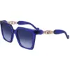 Image de Liu Jo Femme Liu Jo LJ779S 502 Lunettes de soleil Injecté Bleu Carré Normale Ombré
