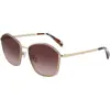 Image de Liu Jo Femme Liu Jo LJ157S 731 Lunettes de soleil Métal Or Marron Carré Normale Normale