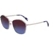 Image de Liu Jo Femme Liu Jo LJ157S 722 Lunettes de soleil Métal Or Bleu Carré Normale Normale