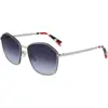 Image de Liu Jo Femme Liu Jo LJ157S 040 Lunettes de soleil Métal Argent Gris Carré Normale Normale