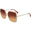 Image de Liu Jo Femme Liu Jo LJ158S 731 Lunettes de soleil Métal Or Marron Carré Normale Ombré