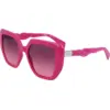 Image de Liu Jo Femme Liu Jo LJ788S 525 Lunettes de soleil Bio-inject Fuchsia Rose Carré Normale Ombré
