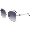Image de Liu Jo Femme Liu Jo LJ155S 711 Lunettes de soleil Métal Or Bleu Carré Normale Normale