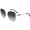 Image de Liu Jo Femme Liu Jo LJ155S 722 Lunettes de soleil Métal Or Vert Carré Normale Normale