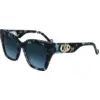 Image de Liu Jo Femme Liu Jo LJ777S 428 Lunettes de soleil Acétate Havane Bleu Carré Normale Ombré