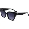 Image de Liu Jo Femme Liu Jo LJ778S 001 Lunettes de soleil Bio-inject Noir Gris Géométrique Normale Ombré