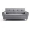 Image de Canapé convertible express 3 places SKY - Tissu Gris - matelas 14cm - 192 x 100 x 88 cm