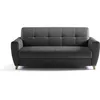 Image de Canapé convertible express 3 places SKY - Tissu Anthracite - matelas 14cm - 192 x 100 x 88 cm