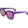 Image de Italia Independent, modèle 011, couleur violet ultra, lunettes de soleil unies, taille 56/16/145