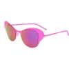 Image de Italia Independent MOD 0216 I THIN METAL, lunettes de soleil pour femmes, couleur fuchsia, verres gris, dimensions : 50/19/140