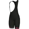Image de Pantalon de cyclisme d'été pour femme Alé Solid Traguardo noir/rose