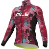 Image de Maillot de cyclisme à manches longues Alé pour l'hiver - AMAZZONIA LADY WNT - Rose/Noir M