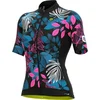 Image de Maillot de cyclisme à manches courtes ALÉ - PR-S GARDEN LADY - Noir/Bleu/Orange/Rose S