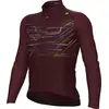Image de Maillot de cyclisme à manches longues ALÉ pour l'hiver - PR-E MEGABYTE - bordeaux M