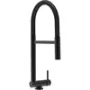 Image de Mitigeur De Lavabo Rabattable Noir Mat 45mm   Bec Pivotant 360°   Douchette 2 Jets   Fixation Fix & Lock   Laiton Conforme Din En 50930/6   Vizio