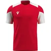 Image de Maillot Macron Glory Golem à manches courtes pour homme - Rouge / Blanc