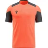 Image de Maillot Macron Glory Golem à manches courtes pour homme - Corail fluo / Anthracite