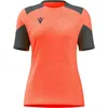 Image de Maillot Macron Glory Sphinx à manches courtes pour femme - Corail / Anthracite