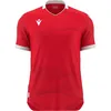 Image de Maillot Macron Wyvern Eco à manches courtes pour homme - Rouge / Blanc