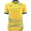 Image de Maillot Macron Wyvern Eco à manches courtes pour homme - Jaune / Bleu roi