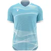Image de Maillot Macron Wyvern Eco à manches courtes pour enfants - Columbia / Blanc