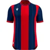 Image de Maillot Macron Propus Eco à manches courtes pour homme - Bleu marine / Rouge