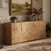 Image de Buffet moderne Darill à 4 portes, 200 x 44 x 86 cm, pour le salon - chêne