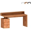 Image de Bureau 160 x 60 x 90 cm, 3 tiroirs avec rehausse, New Selina S Plus - Chêne