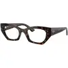 Image de Ray - Ban Unisex Ray - Ban RX7330 ZENA 8320 Montures optiques Injecté Tortue Transparent Géométrique Normale