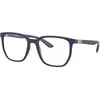 Image de Ray - Ban Unisex Ray - Ban RX7235 5207 Montures optiques Jeter un coup d'oeil Bleu Transparent Géométrique Normale