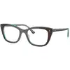 Image de Ray - Ban Unisex Ray - Ban RX5433 8366 Montures optiques Acétate Marron Transparent Pillow Normale