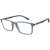 Image de Emporio Armani Homme Emporio Armani EA3237 6108 Montures optiques Injecté Bleu Carré Normale