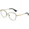 Image de Dolce & Gabbana Femme Dolce & Gabbana DG1355 1364 Montures optiques Acier Or Papillon Normale