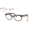 Image de Ray - Ban Unisex Ray - Ban RX2242V WAYFARER OVAL 8292 Montures optiques Acétate Violet Transparent Ronde Normale