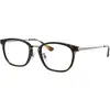 Image de Ray - Ban Unisex Ray - Ban RX7247D 2012 Montures optiques Injecté Tortue Transparent Carré Normale