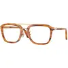 Image de Persol Unisex Persol PO0204V 960 Montures optiques Acétate Tortue Carré Normale