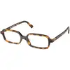 Image de Miu Miu Femme Miu Miu MU 11ZS 14L08N Lunettes de soleil Acétate Tortue Transparent Carré Normale