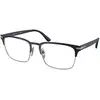 Image de Prada Homme Prada PR 58ZV 02N1O1 Montures optiques Acier Bleu Carré Normale