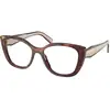 Image de Prada Femme Prada PR B04V 07R1O1 Montures optiques Acétate Marron Cat Eye Normale