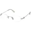 Image de Miu Miu Femme Miu Miu MU 53WV 1BC1O1 Montures optiques Métal Argent Transparent Ronde Normale
