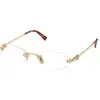 Image de Miu Miu Femme Miu Miu MU 53WV 5AK1O1 Montures optiques Métal Or Transparent Ronde Normale