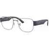 Image de Ray - Ban Unisex Ray - Ban RX6532 3189 Montures optiques Métal Gris Transparent Carré Normale