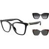 Image de Emporio Armani Femme Emporio Armani EA4254U 50171W Lunettes de soleil Injecté Noir Transparent Cat Eye Normale