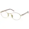 Image de Prada Femme Prada PR B55V ZVN1O1 Montures optiques Métal Or Ronde Normale