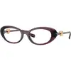 Image de Versace Femme Versace VE3381U 5536 Montures optiques Injecté Violet Ronde Normale