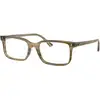 Image de Ray - Ban Unisex Ray - Ban RX5445 8454 Montures optiques Acétate Vert Transparent Carré Normale